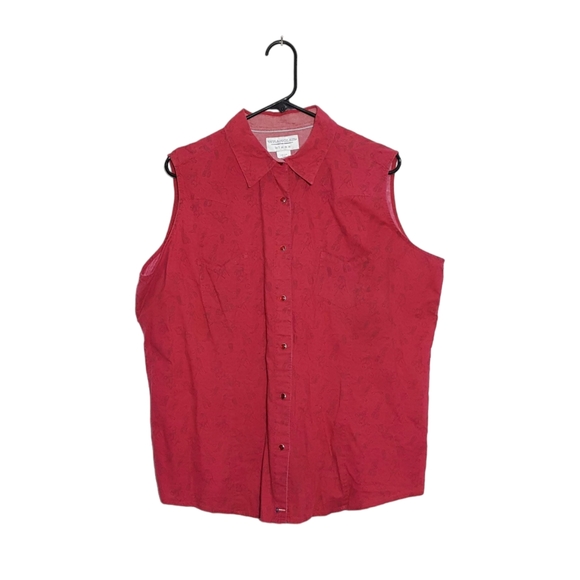 Wrangler Blues | western snap button sleeveless shirt XXL plus size VTG flaw - Picture 3 of 16